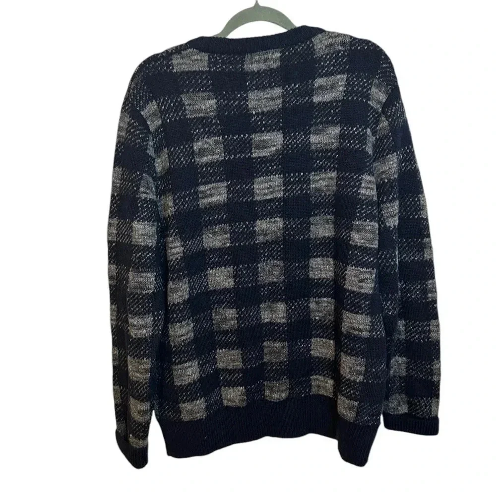 J.Crew Checkered Wool Grandpa Sweater